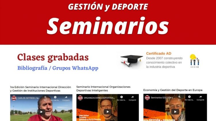 Seminarios GESTIÓN y DEPORTE 📚📖🔝